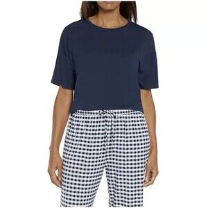 Gap Women's 2-Piece Short Sleeve Pajama Set Size S Navy
